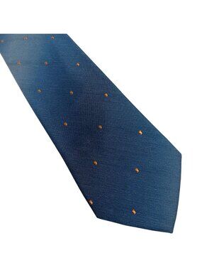 Vintage 1980's Ambassador Mens Clip-On Necktie Orange Polka Dot